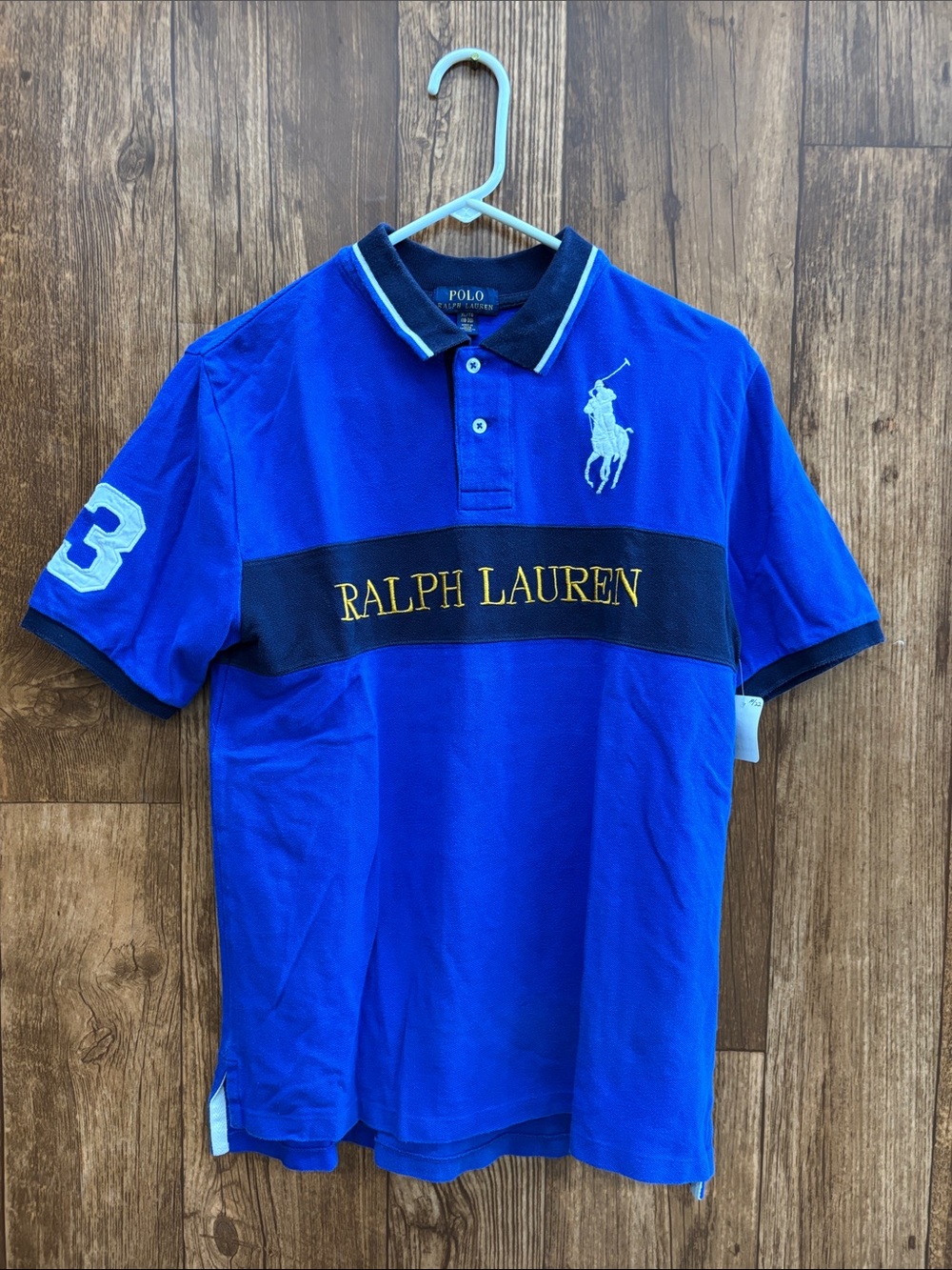 Ralph Lauren Royal Blue Polo with Navy Band and White Pony
